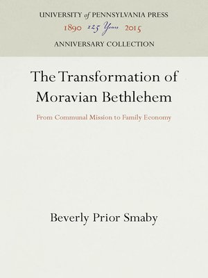 cover image of The Transformation of Moravian Bethlehem